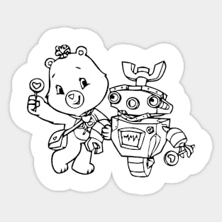 with robots Sticker